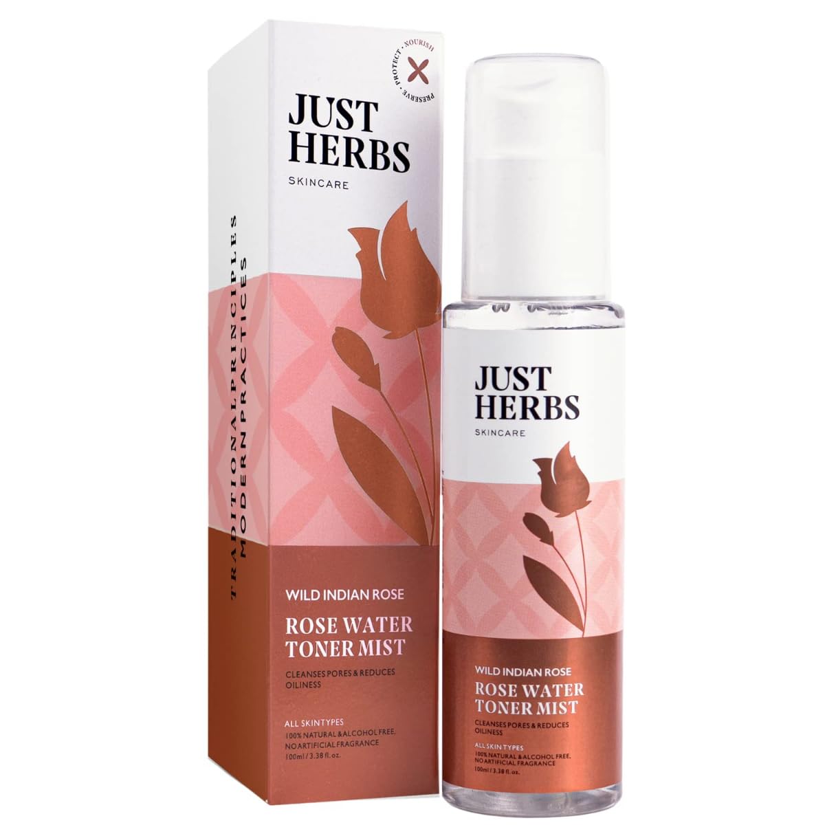 Just Herbs - Steam Distilled Rose Water Facial Mist 100ml