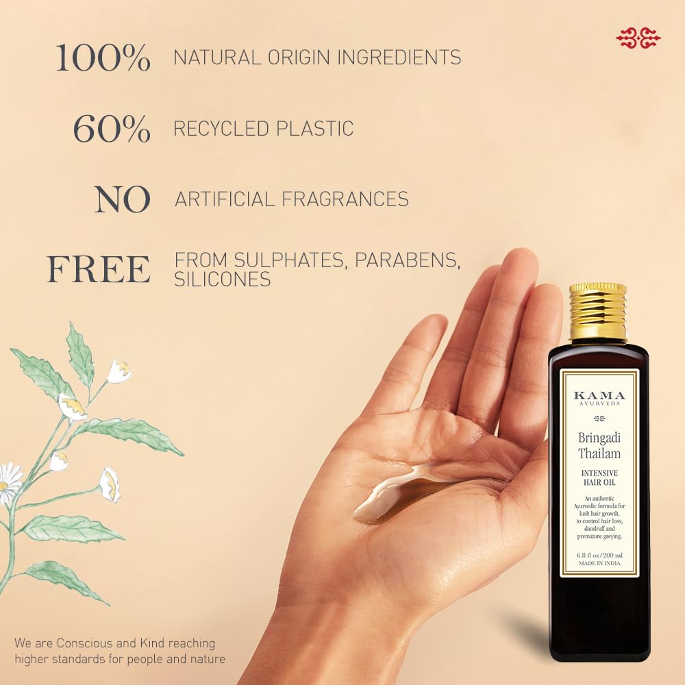 Kama Ayurveda - Unisex Bringadi Thailam Intensive Hair Treatment Oil 50ml