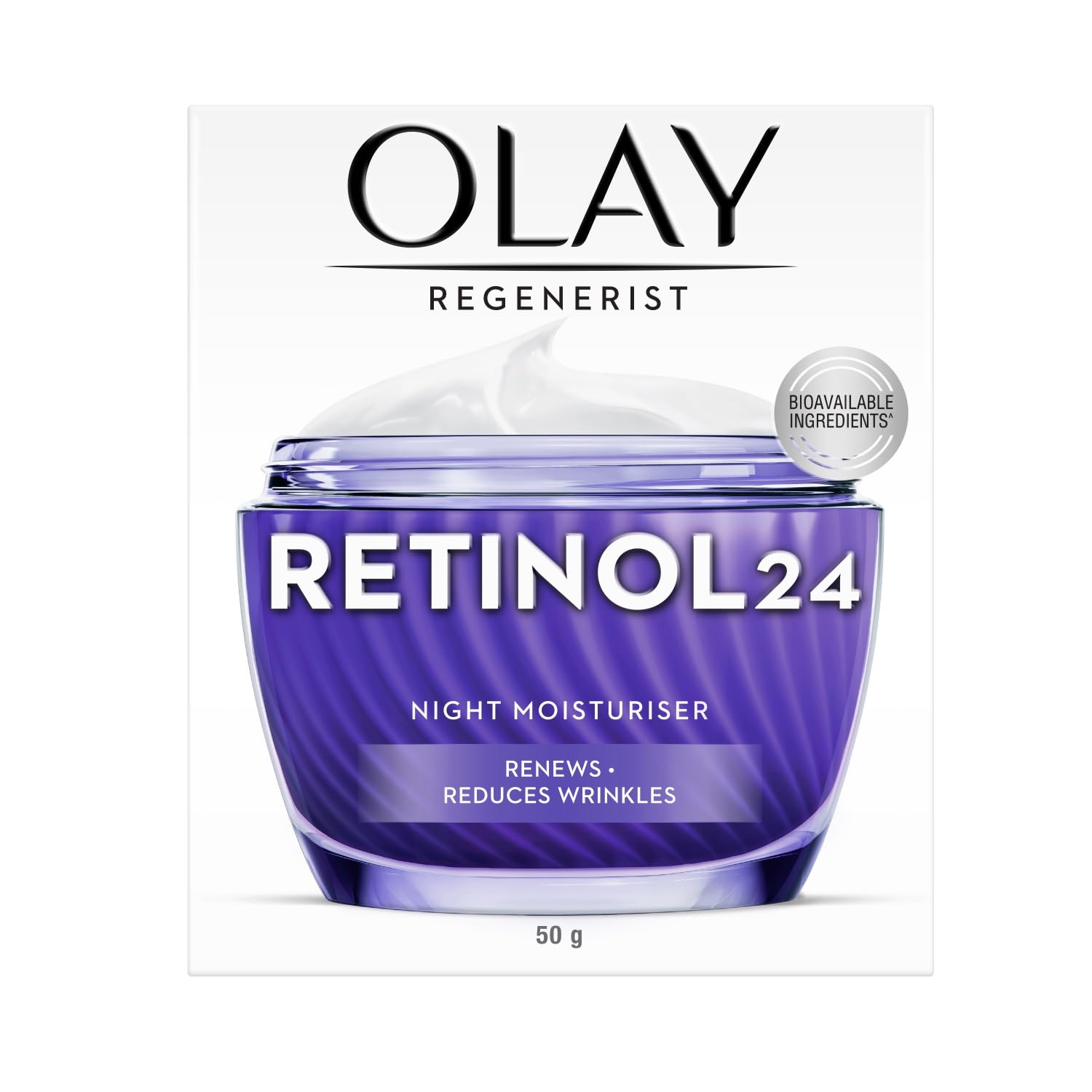 Olay Retinol 24 Night Cream Retinol & Niacinamide All skin types Fragrance Free 50g