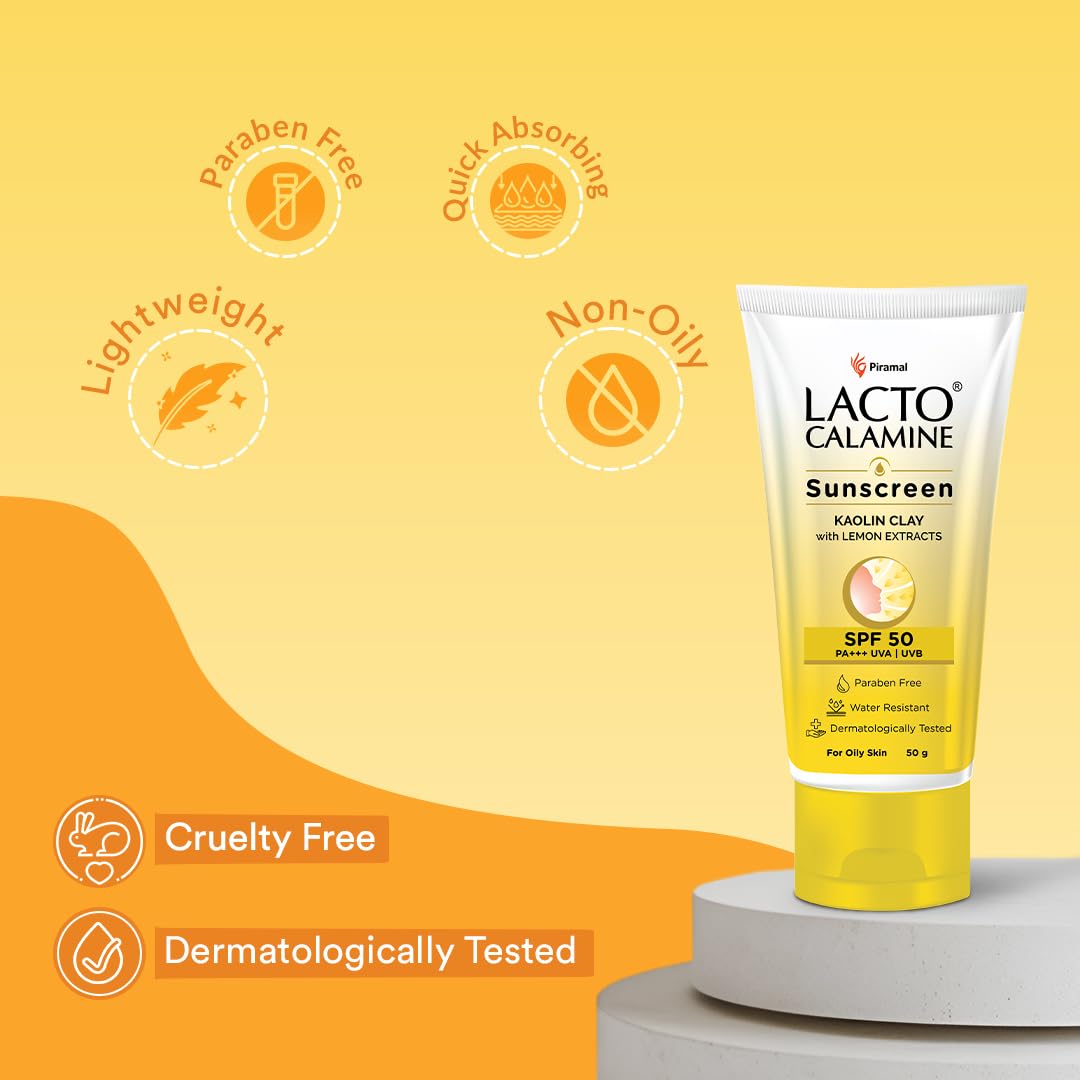 Lacto Calamine - Face Sunscreen SPF 50 PA +++ UVA-UVB - No White Cast 50g