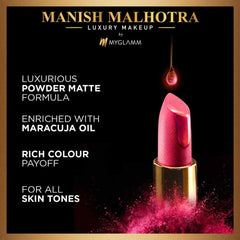 MyGlamm - Manish Malhotra Powder Matte Lipstick with Maracuja Oil 4g - Desert Dream