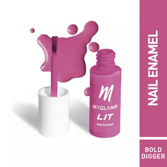 MyGlamm - LIT Long Lasting Nail Enamel 7ml - Bold Digger