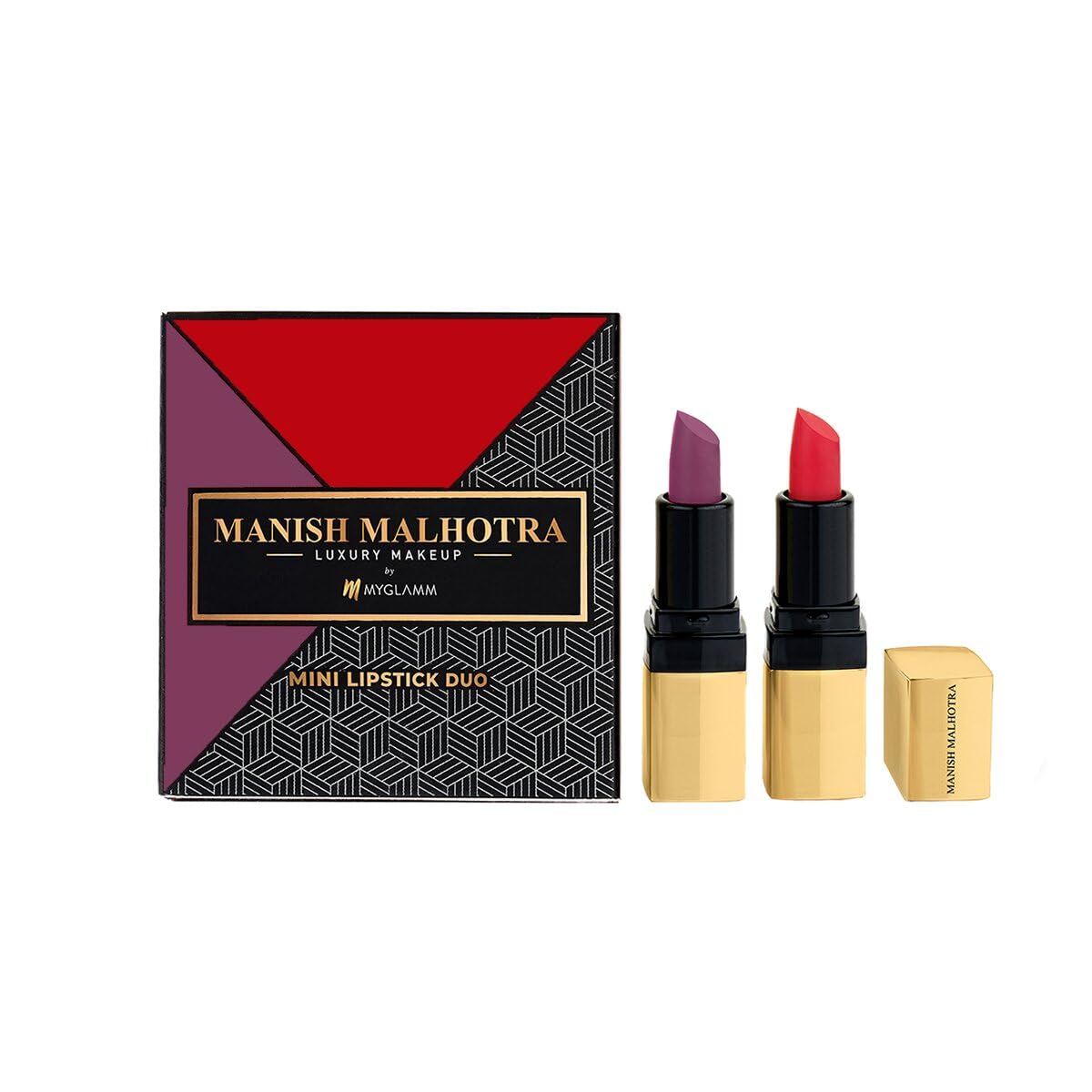 MyGlamm - Manish Malhotra Sundowner Hi Shine Mini Lipstick Set of 2 - Lavender Dream & Romantic Rouge