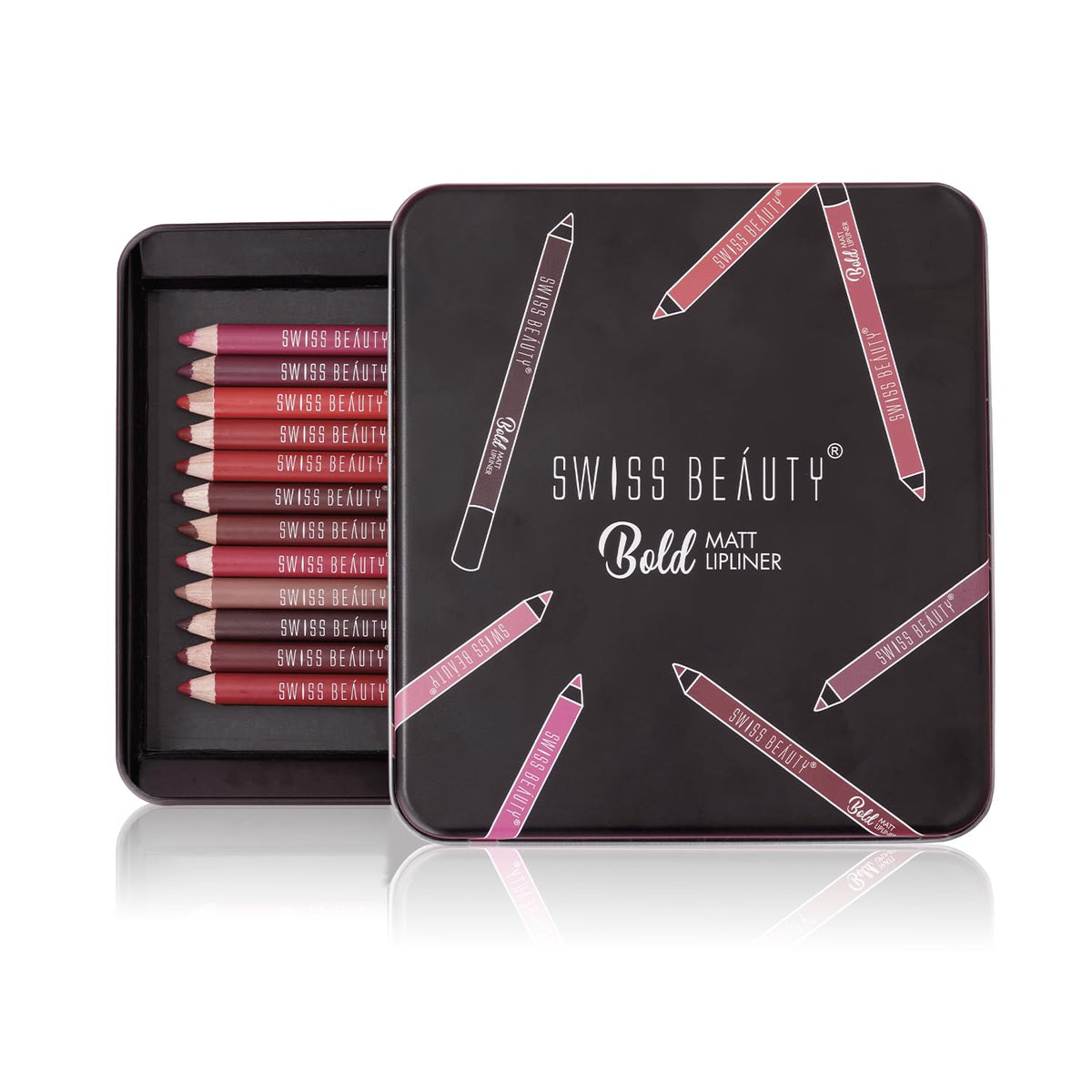 Swiss Beauty - Bold Matte Lipliner Pack Of 12 Pcs