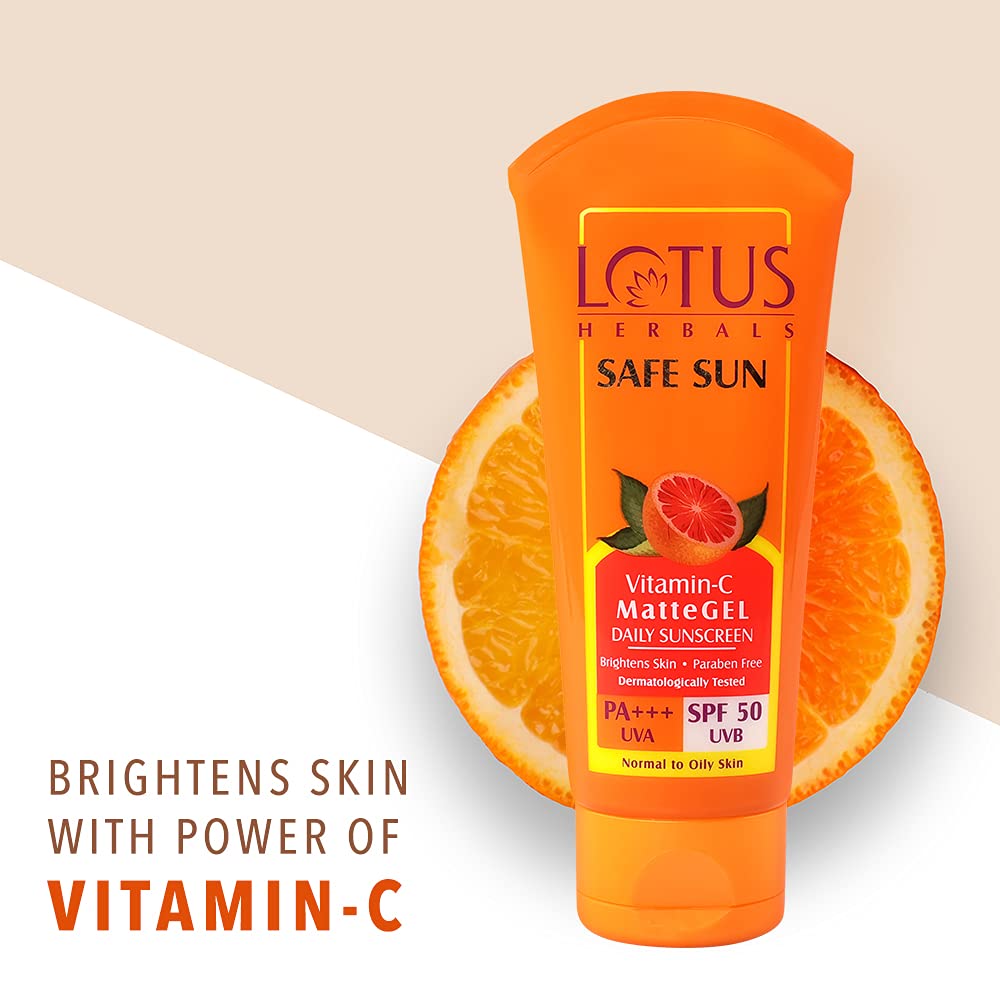 Lotus Herbals Safe Sun Vitamin C Matte GEL SPF50 Daily Sunscreen - 100 g