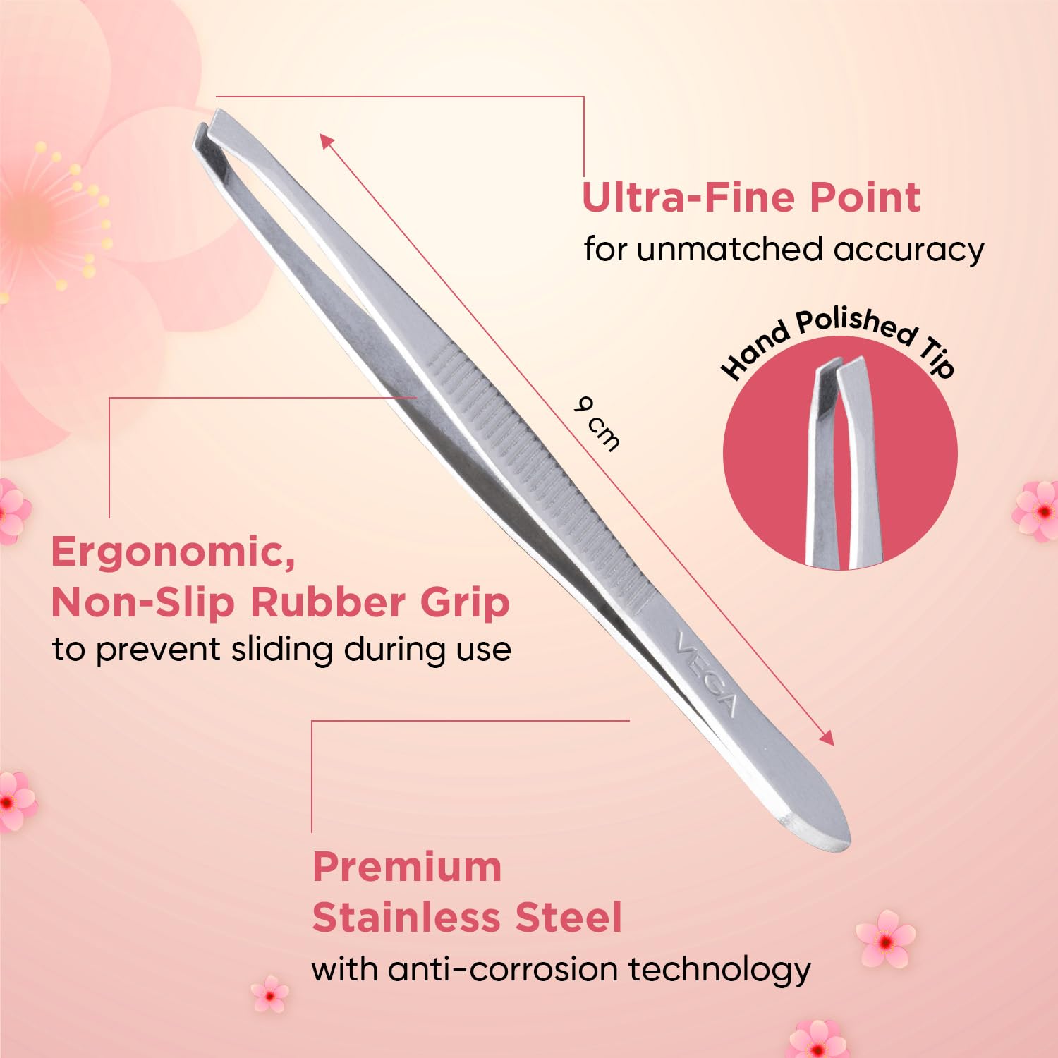 Vega - Tweezer Square Tip TW01