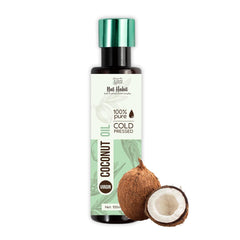 Nat Habit - Extra Virgin Cold Pressed Coconut Oil For Dry, Frizzy Hair, Rough Skin & Wrinkle Reduction 100ml