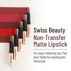 Swiss Beauty - Non-Transfer Waterproof Lipstick Mauve Taupe Shade No. 416