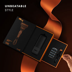 Gillette - Men Fusion5 Premium Gift Set - 1 Handle, 4 Fusion Blades , Travel Case