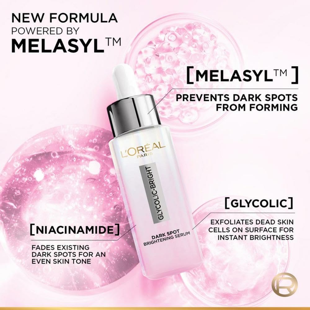L'Oreal Paris - Glycolic Bright Melasyl + Niacinamide Serum for Brightening Dark Spots 15ml