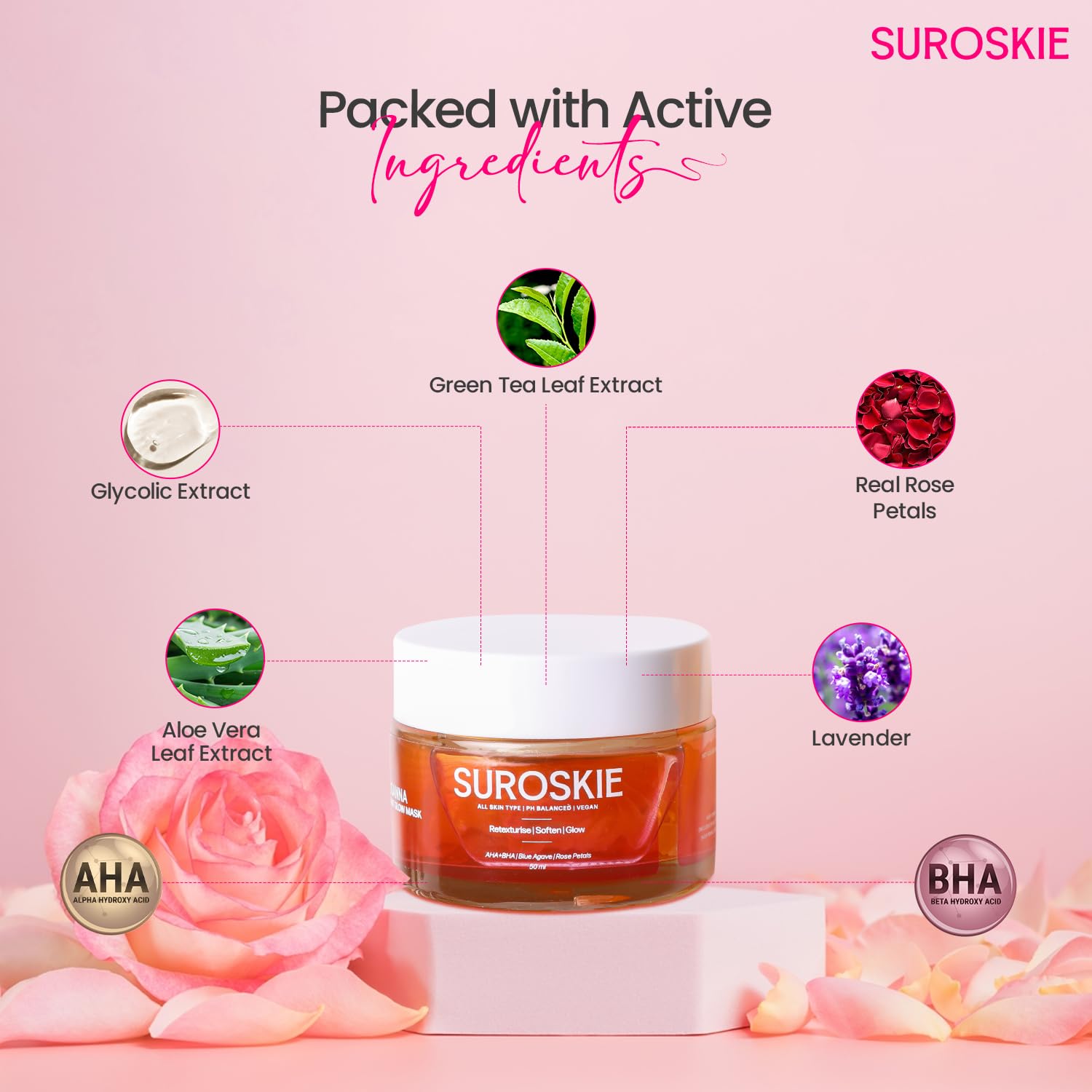 Suroskie - Rosanna Instant Glow Face Mask 50g