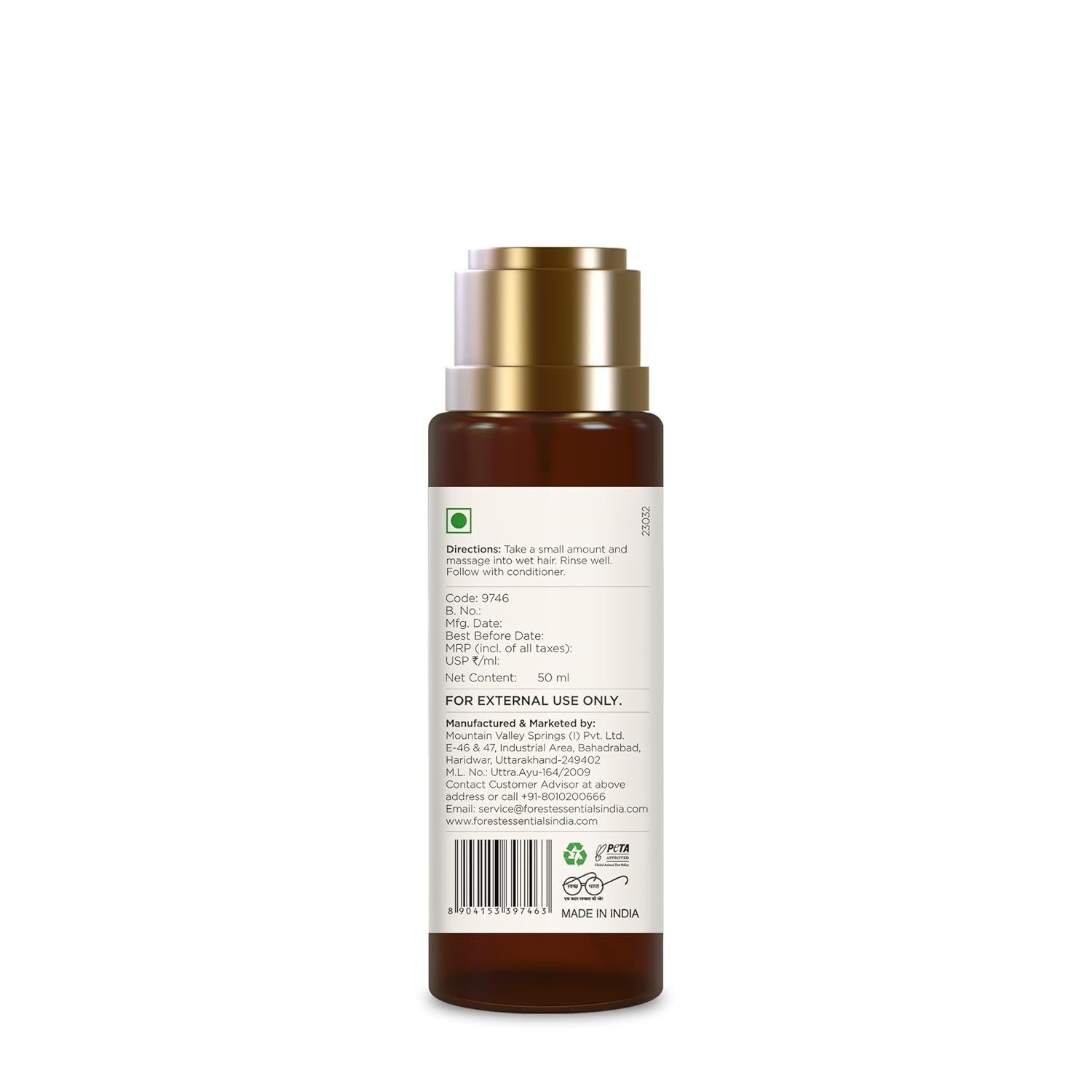 Forest Essentials - Hair Cleanser Japapatti & Brahmi 50ml