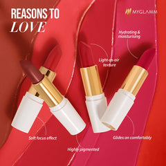 MyGlamm - Lit Moist Matte Lipstick - Red Lady 4.2g