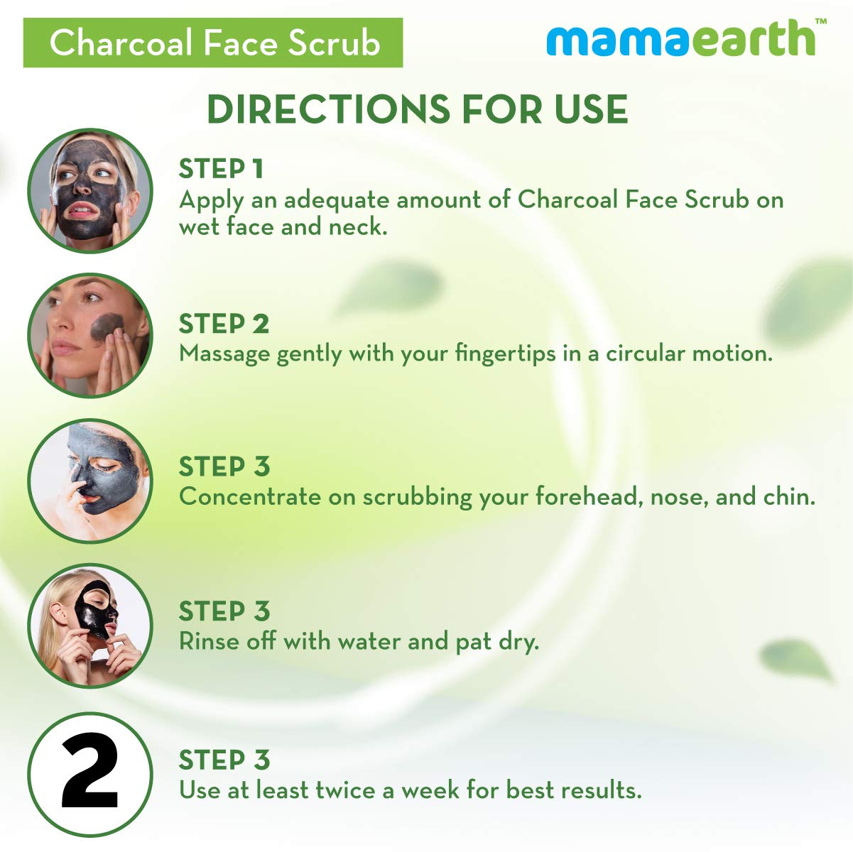 Mamaearth - Charcoal Face Scrub For Oily Skin and Normal skin, with Charcoal and Walnut for Deep Exfoliation - 100g