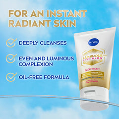 Nivea Luminous Even Glow Face Wash with AHA & Aloevera - 50ml