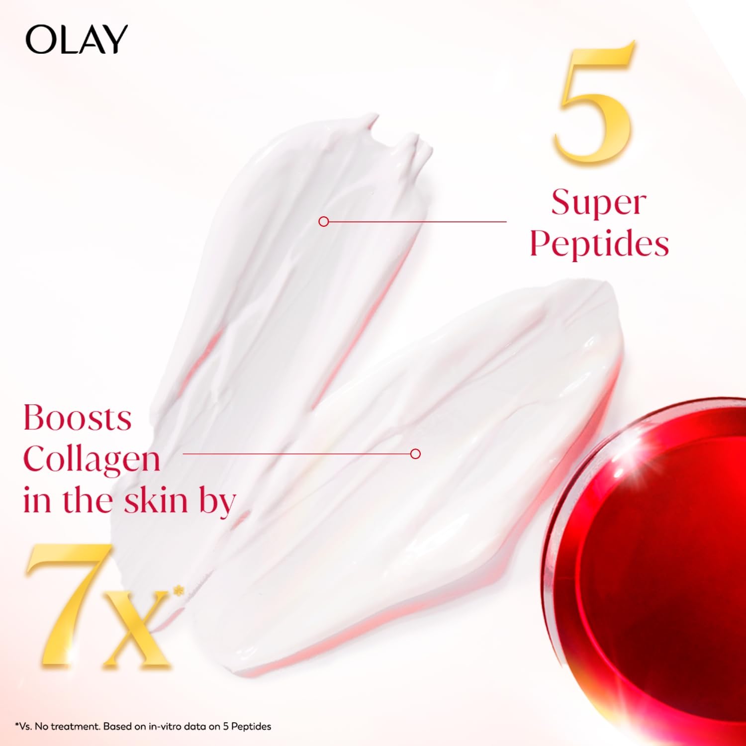 Olay Super Collagen Peptides Moisturiser For Firm & Lifted Skin, Reduces 5 Signs Of Ageing 45g
