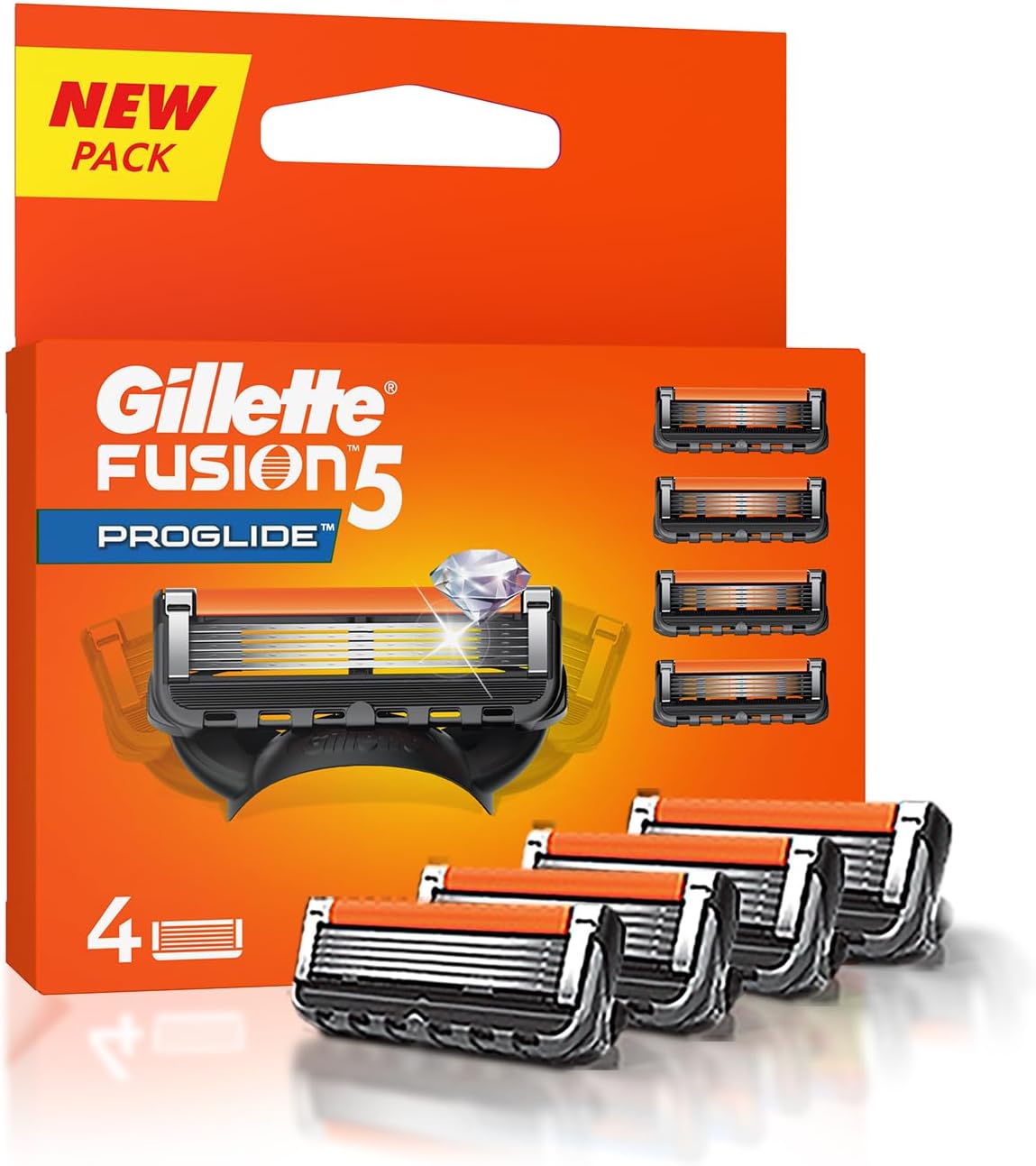 Gillette - Fusion Proglide Manual Shaving Razor Blades for men pack of 4