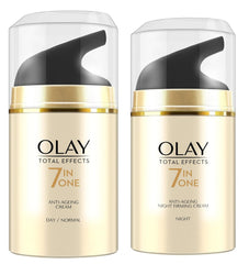 Olay Total Effects Day Cream + Olay Total Effects Night Cream - Slay All Day Pack (50 gm + 50 gm)