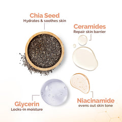 Mamaearth - Chia Calming Face Cleanser with Chia Seed and Ceramides 180ml