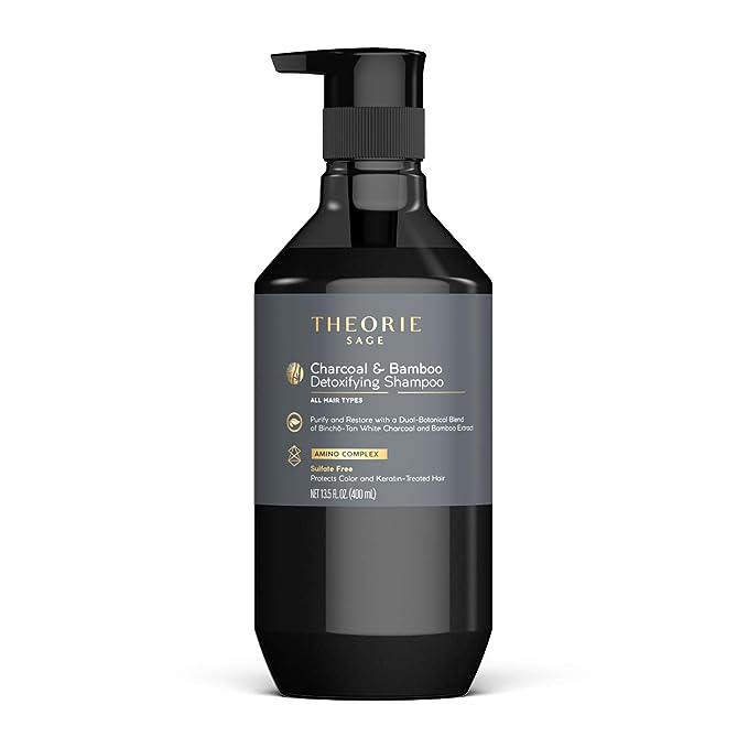 Theorie Charcoal & Bamboo Detoxifying Shampoo 400ml - Kess Hair and Beauty