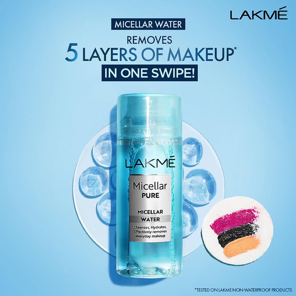 Lakme Pure Micellar Water for Makeup Removal 200ml