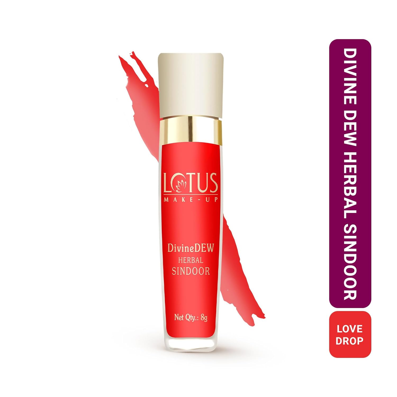 Lotus - Make-Up Divine Dew Herbal Sindoor - Love Drop, Water & Smudge Resistant 8g