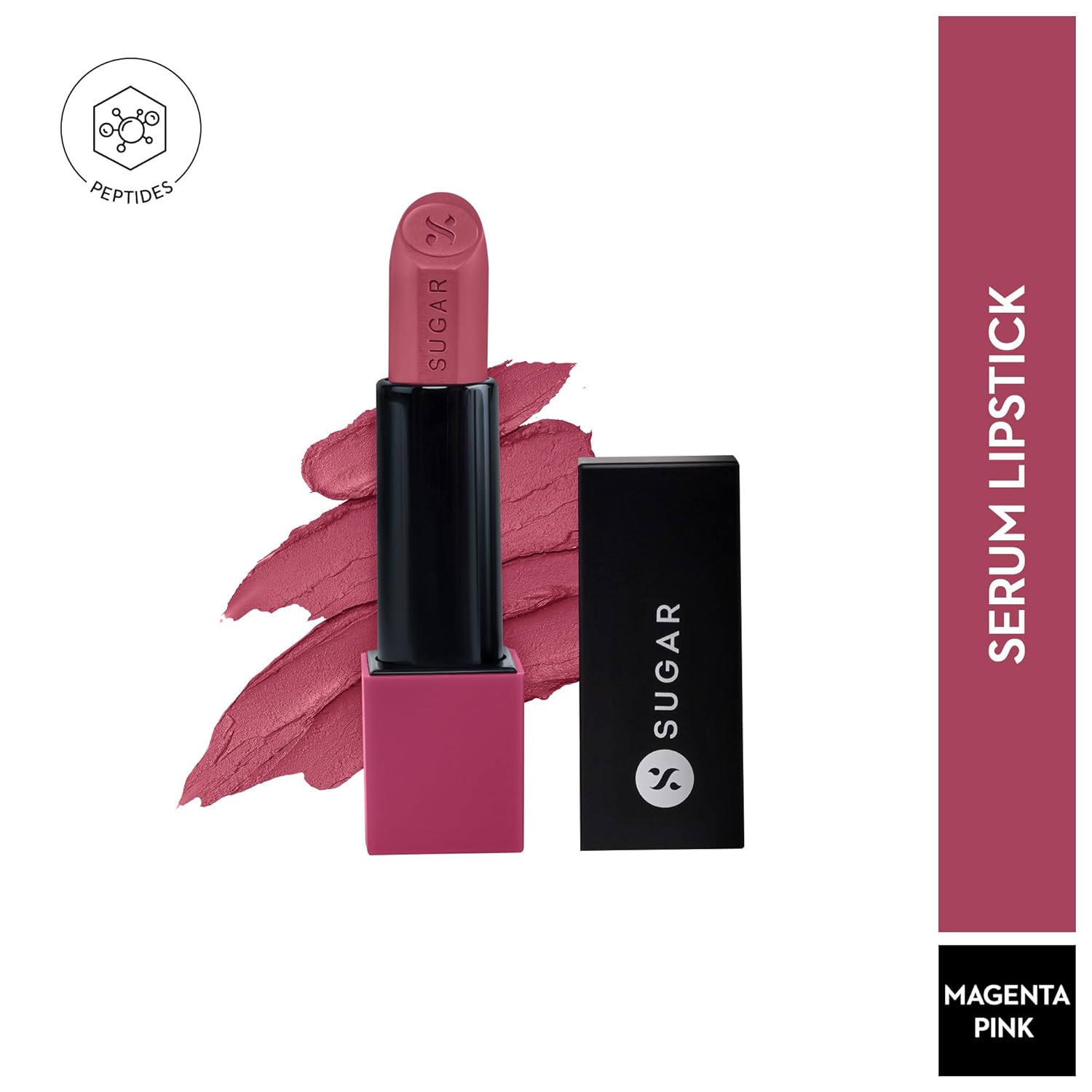 Sugar - Glide Peptide Serum Lipstick with Vitamin E |1 Swipe Full Coverage - 05 Parisian Pink 4.2g