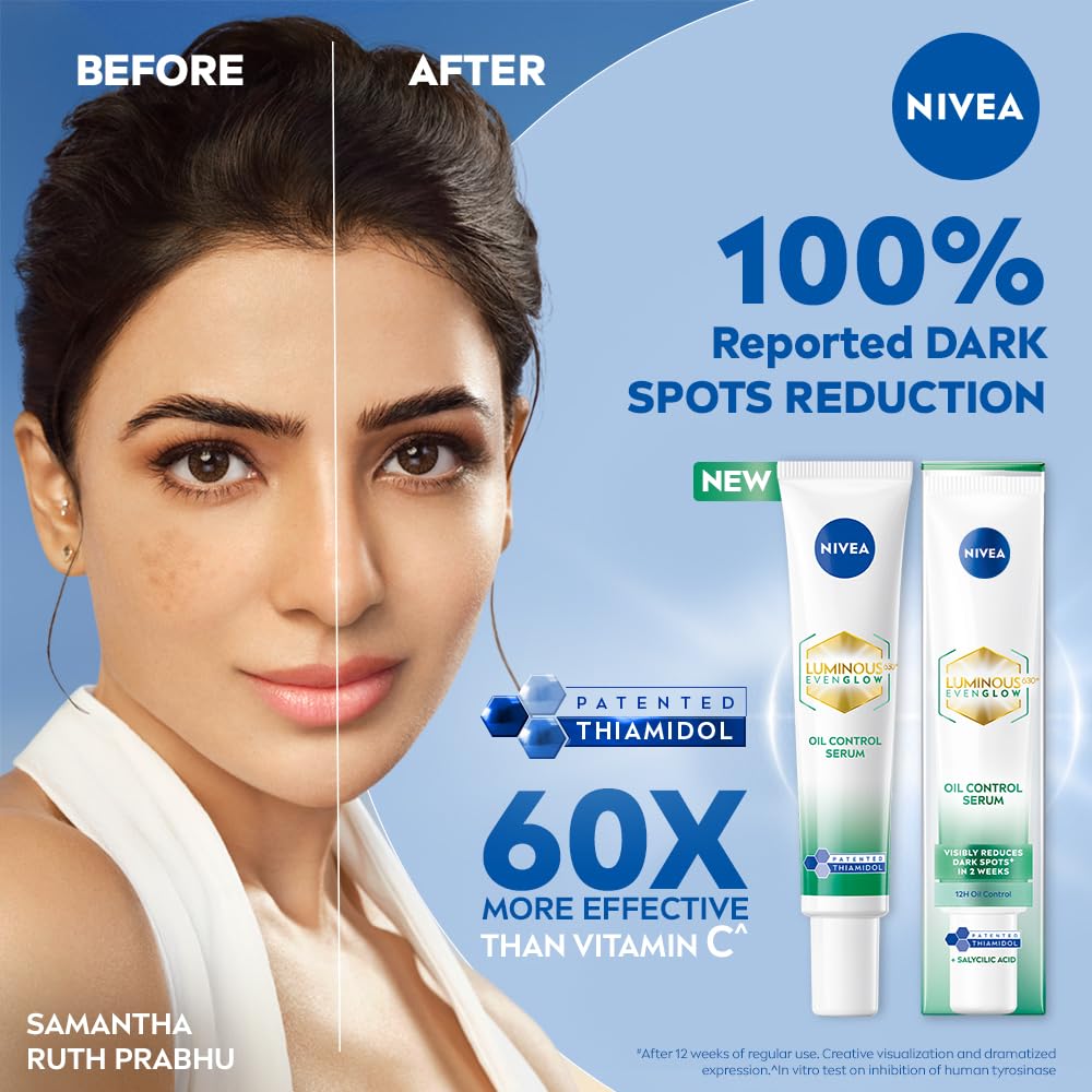 Nivea Luminous Even Glow Oil Control Serum with Salicylic Acid for Dark Spot- 10ml