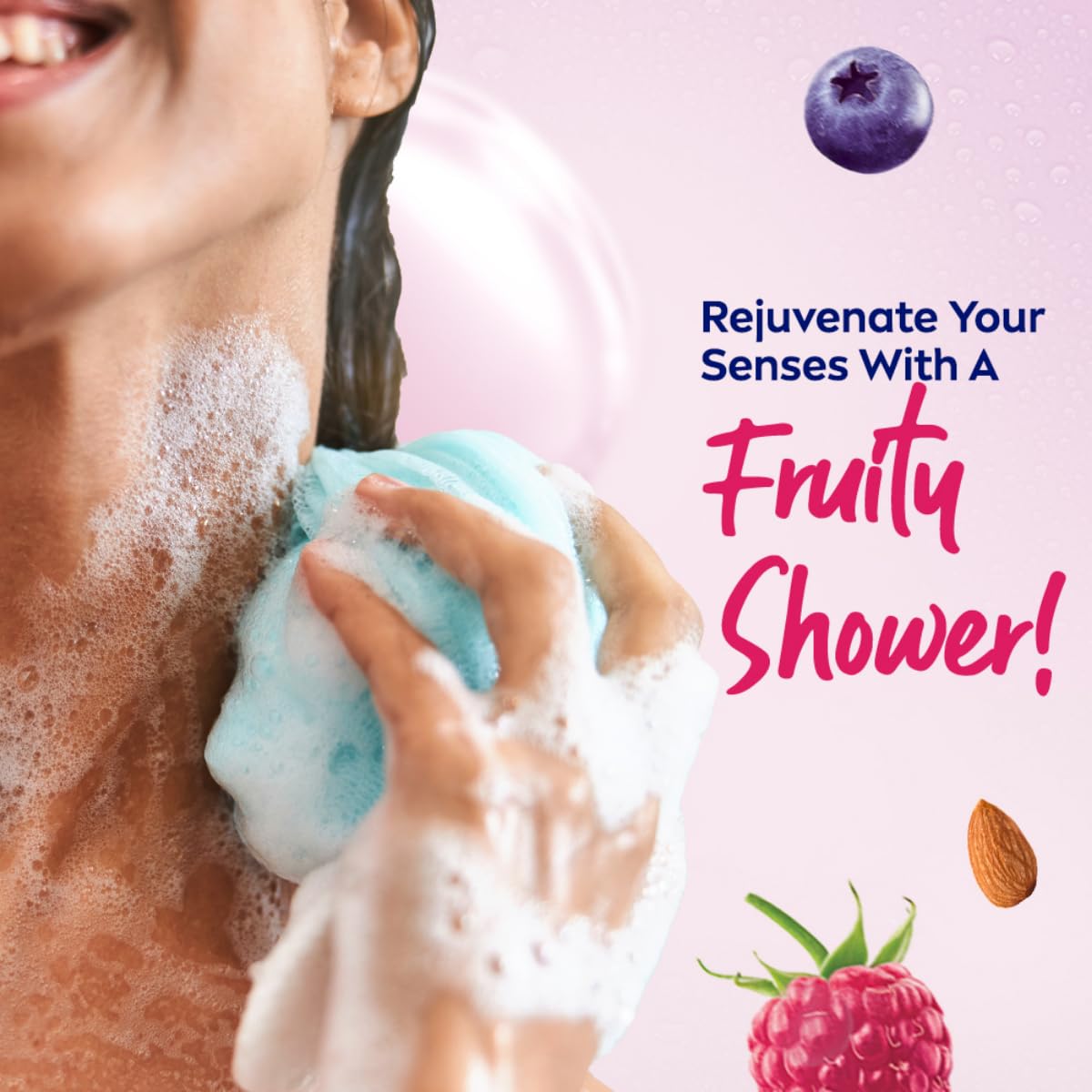 Nivea Fresh Blend Raspberry Blueberry Almond Milk Shower Gel 300ml