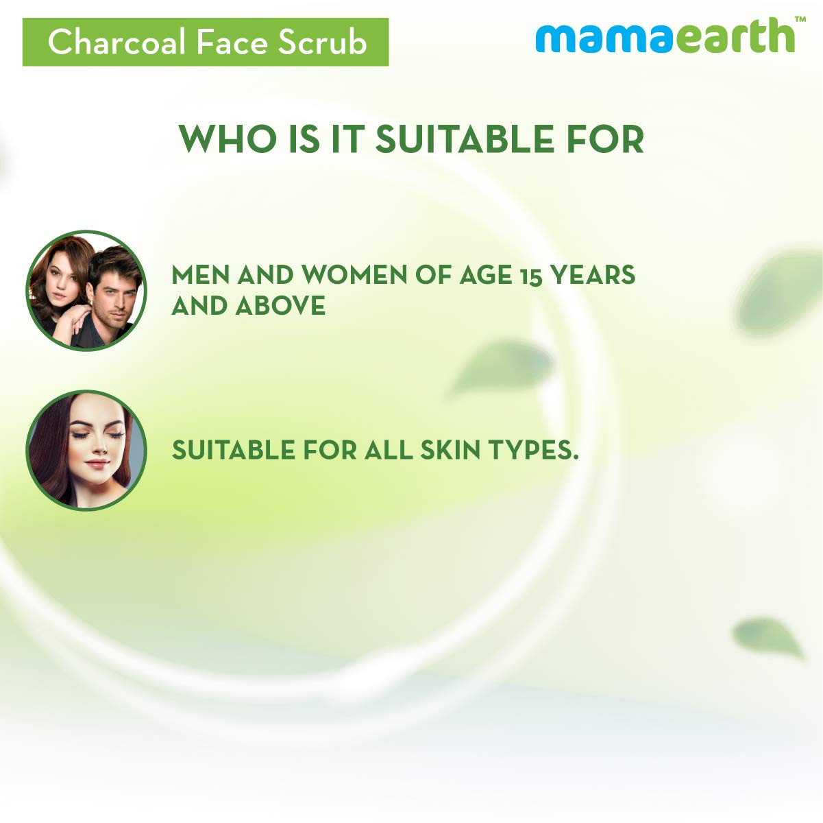 Mamaearth - Charcoal Face Scrub For Oily Skin and Normal skin, with Charcoal and Walnut for Deep Exfoliation - 100g