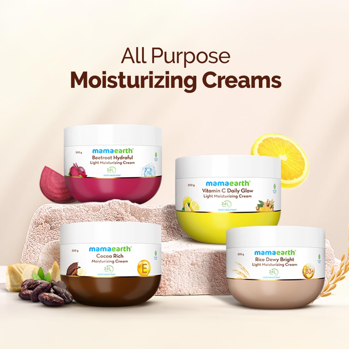 Mamaearth - Rice Dewy Bright Light Moisturizing Cream with Rice Water & Niacinamide for Glass-Skin 50g