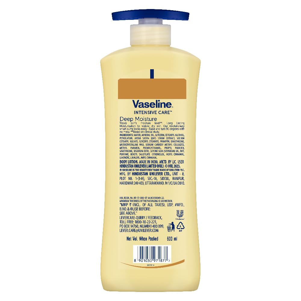 Vaseline Intensive Care Deep Moisture Body Lotion 600 ml