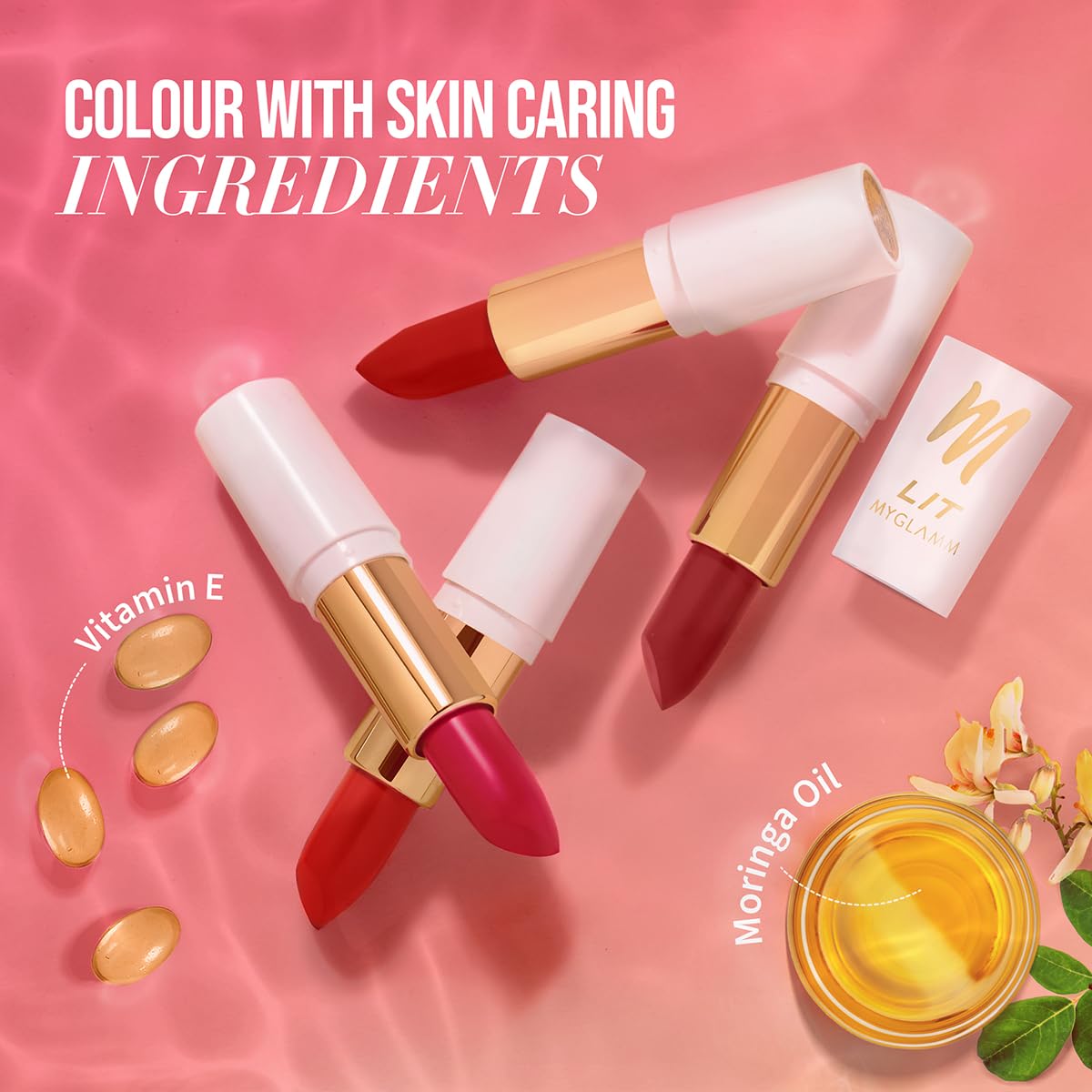 MyGlamm - Lit Moist Matte Lipstick - Red Lady 4.2g