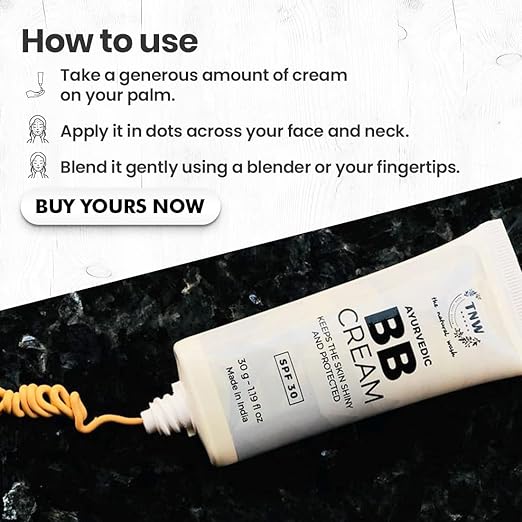 TNW - The Natural Wash BB Cream With SPF 30 Sun Protection Gives Instant Fairness - Light Shade 01 30g