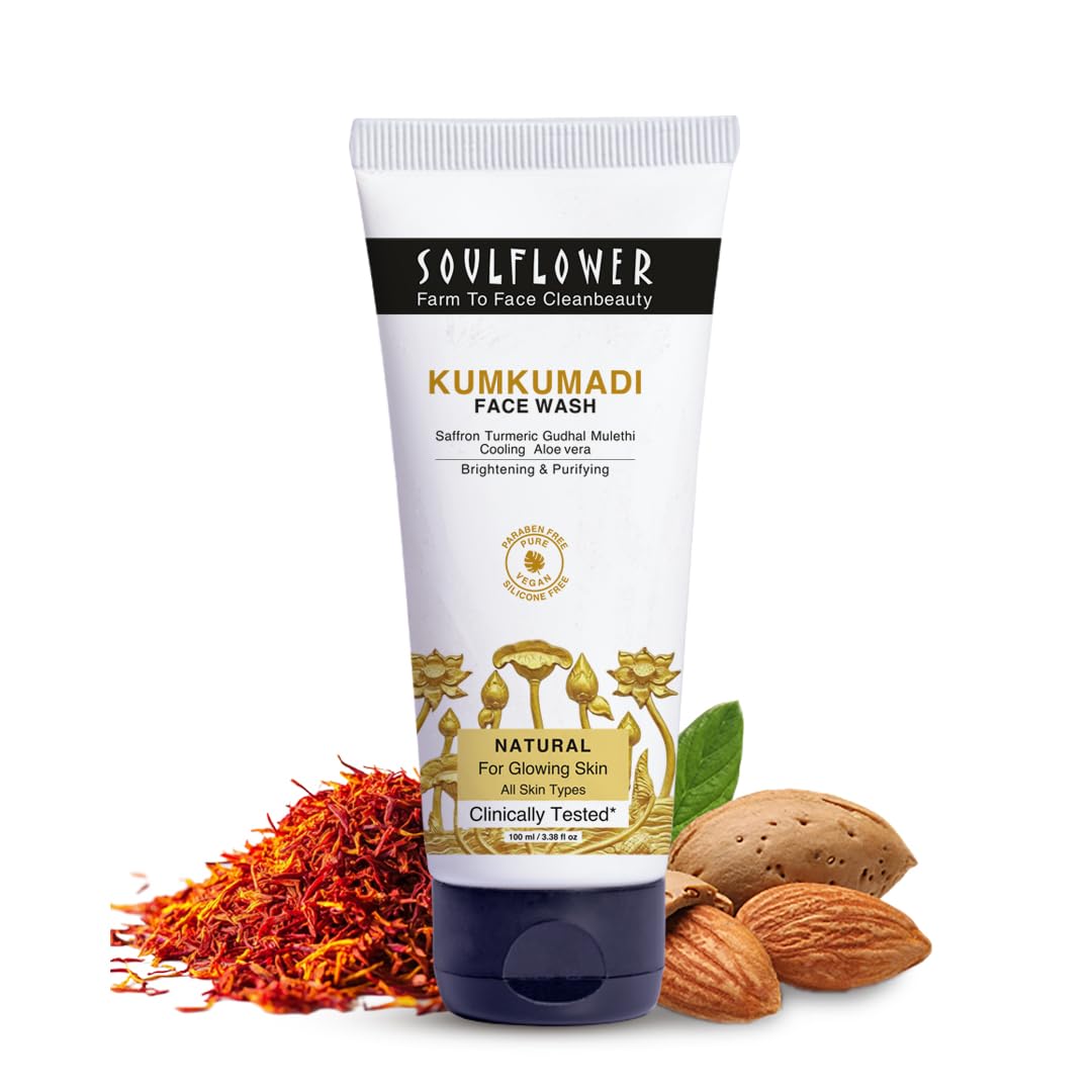 SoulFlower - Kumkumadi Instant Brightening Ubtan Face Wash 100ml