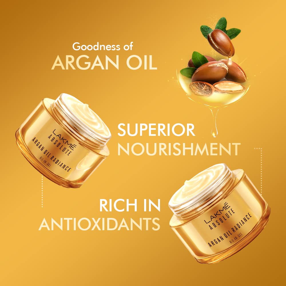 Lakme Absolute Argan Oil Radiance Oil-in-Creme with SPF 30 P ++ 50g