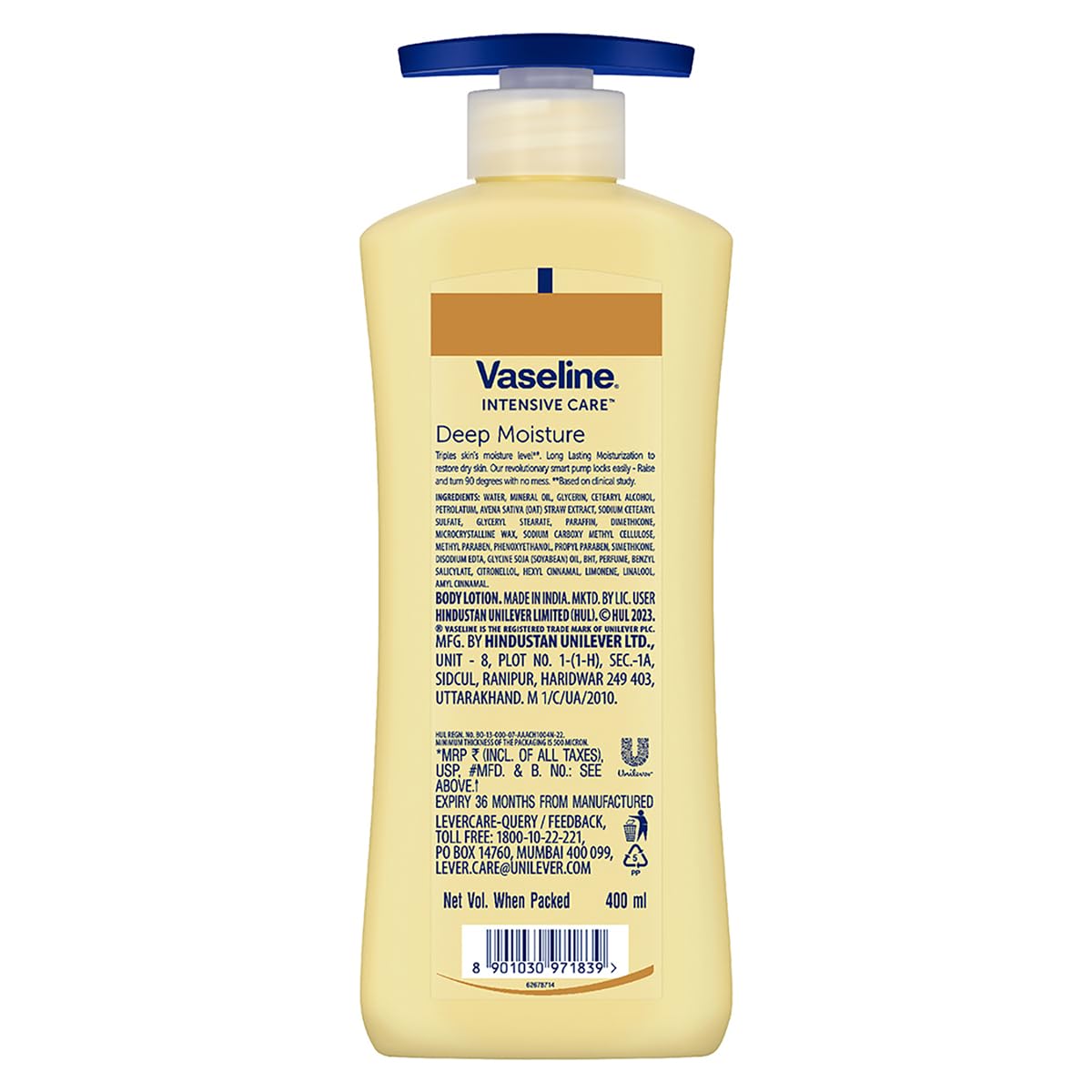 Vaseline Deep Moisture Body Lotion with Pro Ceramides 400ml