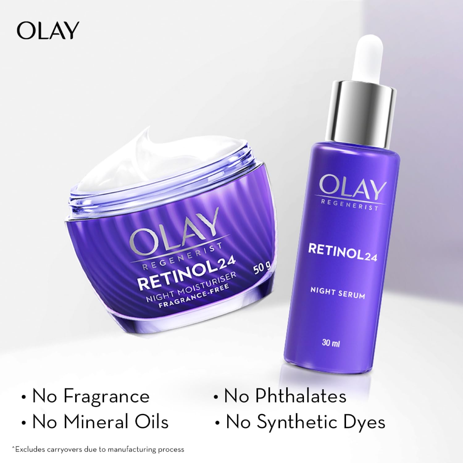Olay Retinol 24 Night Cream Retinol & Niacinamide All skin types Fragrance Free 50g