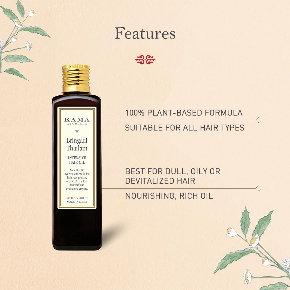 Kama Ayurveda - Unisex Bringadi Thailam Intensive Hair Treatment Oil 50ml