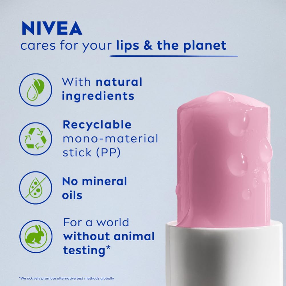 Nivea - Soft Rose Caring Lip Balm 4.8g