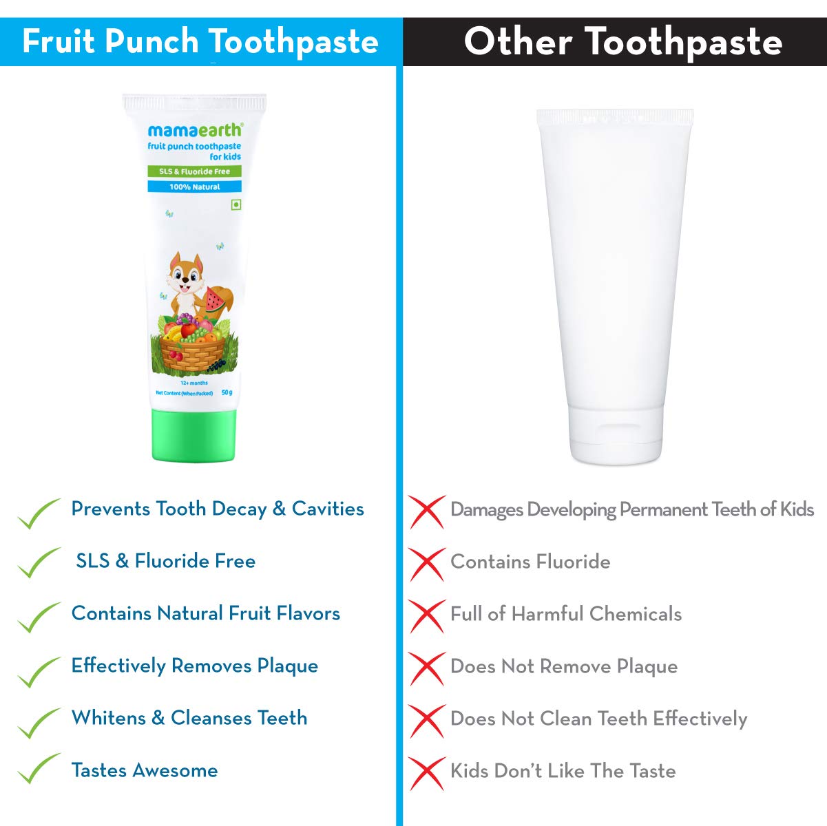 Mamaearth Fruit Punch Toothpaste 50g