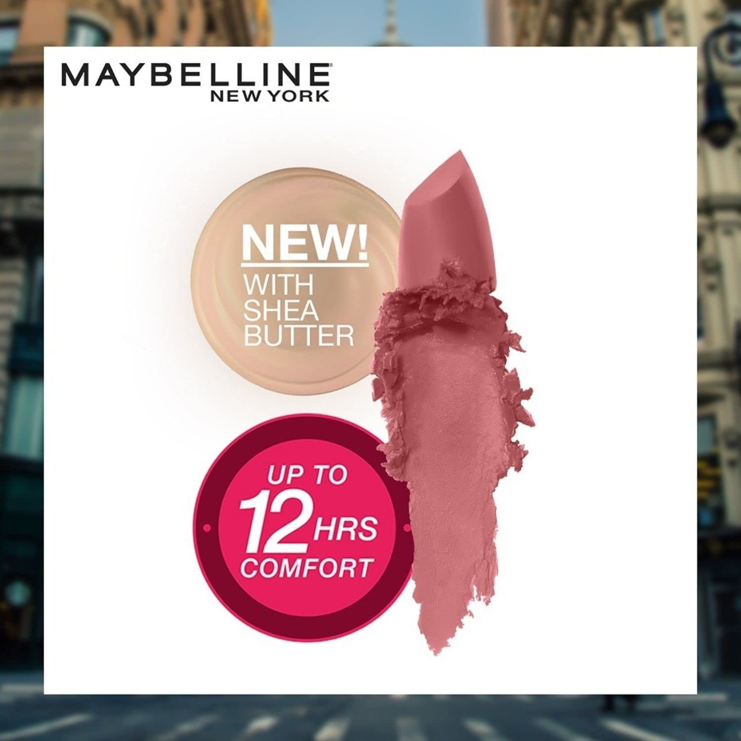 Maybelline - New York Color Sensational Creamy Matte Lipstick, 507 Almond Pink 3.9g