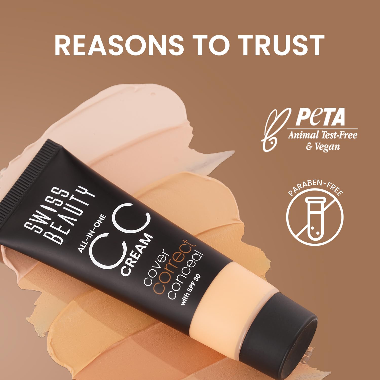 Swiss Beauty - All-In-One CC Cream Caramel Beige Shade No. 6