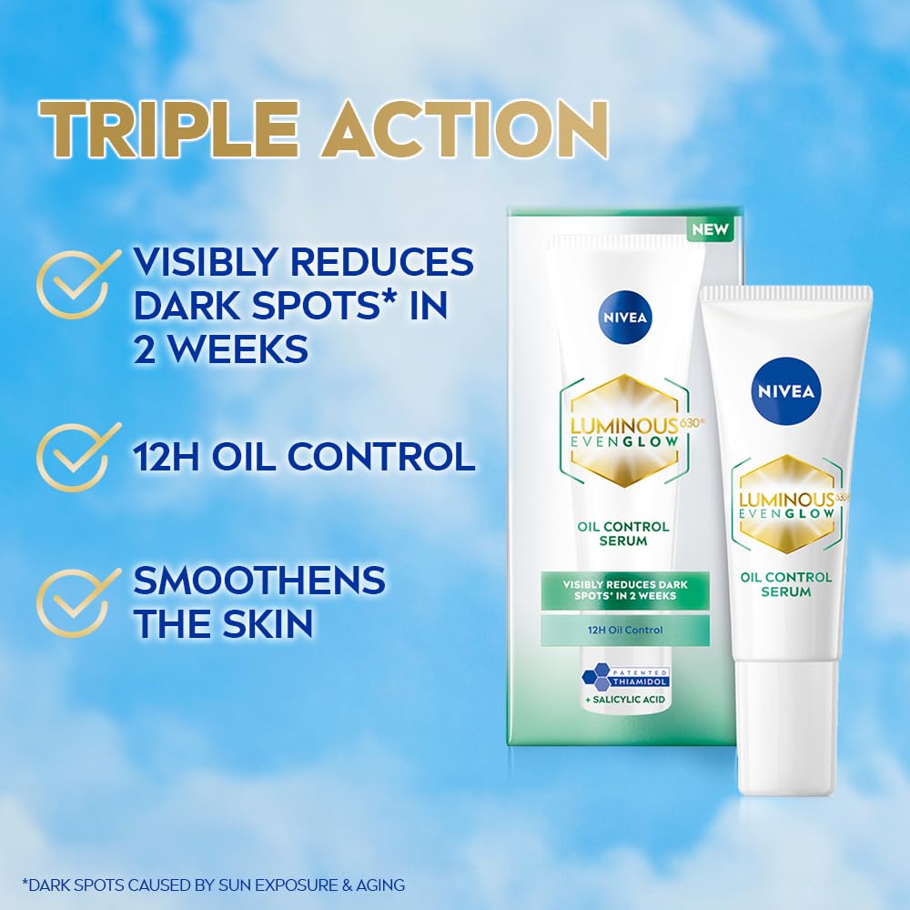 Nivea Luminous Even Glow Oil Control Serum with Salicylic Acid for Dark Spot- 10ml
