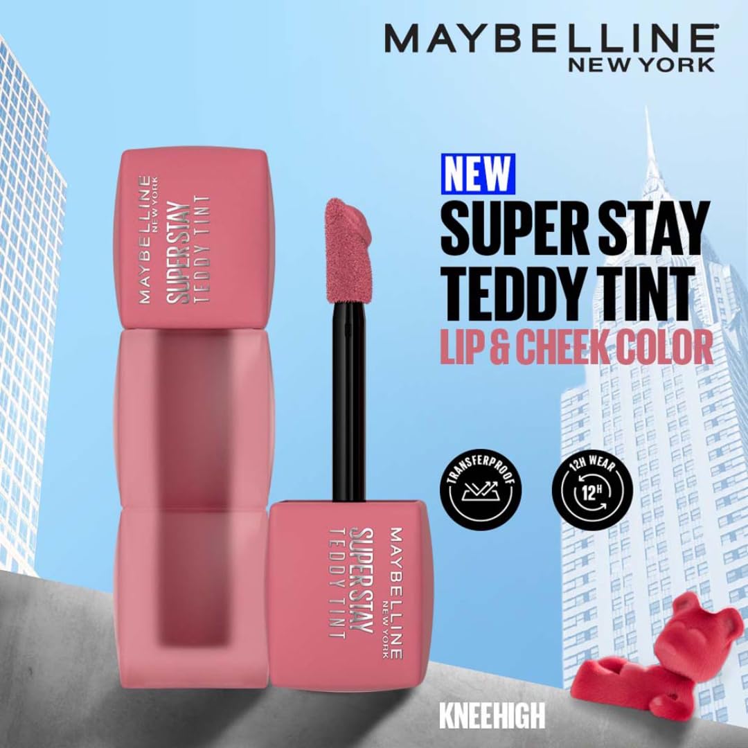 Maybelline - New York Superstay Teddy Tint - Lip and Cheek Color | Knee High, 5ml