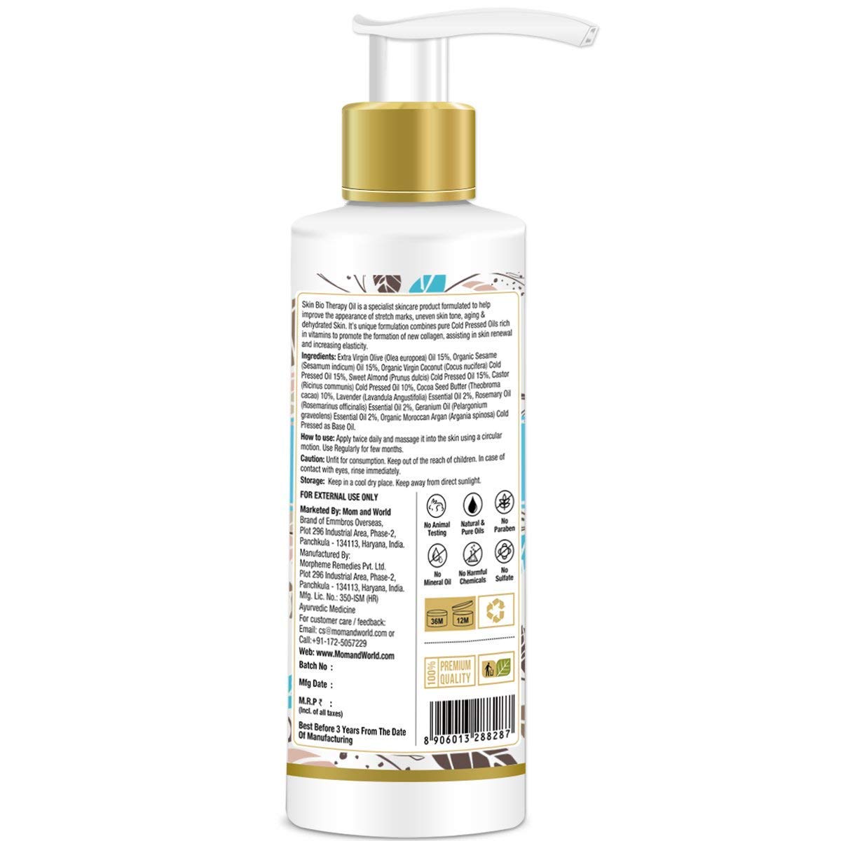 Mom & World - Skin Bio Therapy Oil For Stretch Marks, Scars & Skin Toning 200 ml