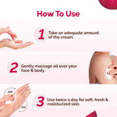 Mamaearth - Beetroot Hydraful Light Moisturizing Cream with Beetroot & Hyaluronic Acid for Hydrated Pink Glow 50g