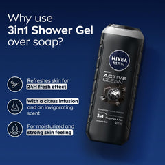 Nivea - MEN Active Clean Shower Gel 500ml