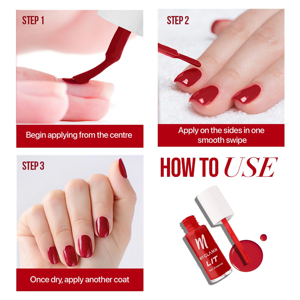 MyGlamm - LIT Long Lasting Nail Enamel 7ml - Say no More