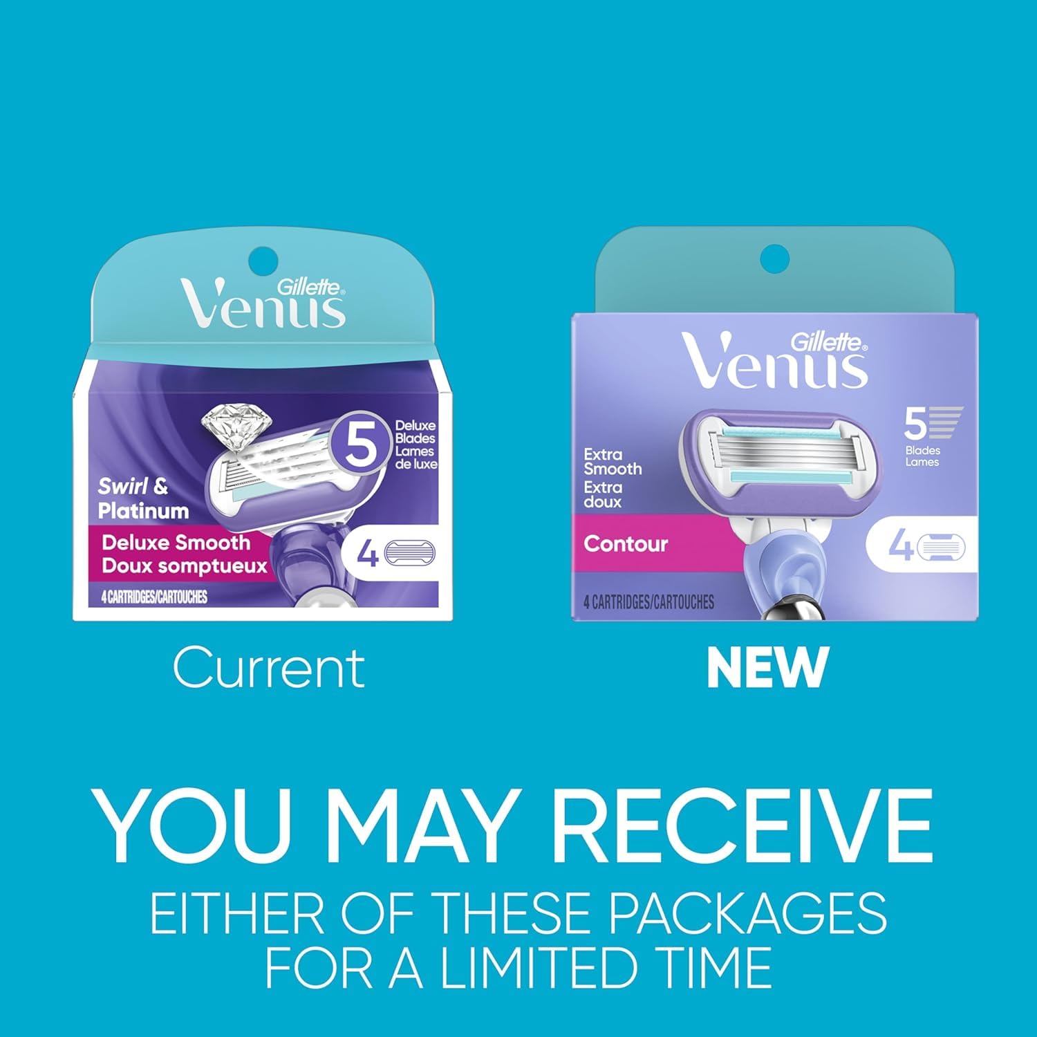 Gillette - Venus Cartridges Swirl Extra Smooth 5 Blades 4pk